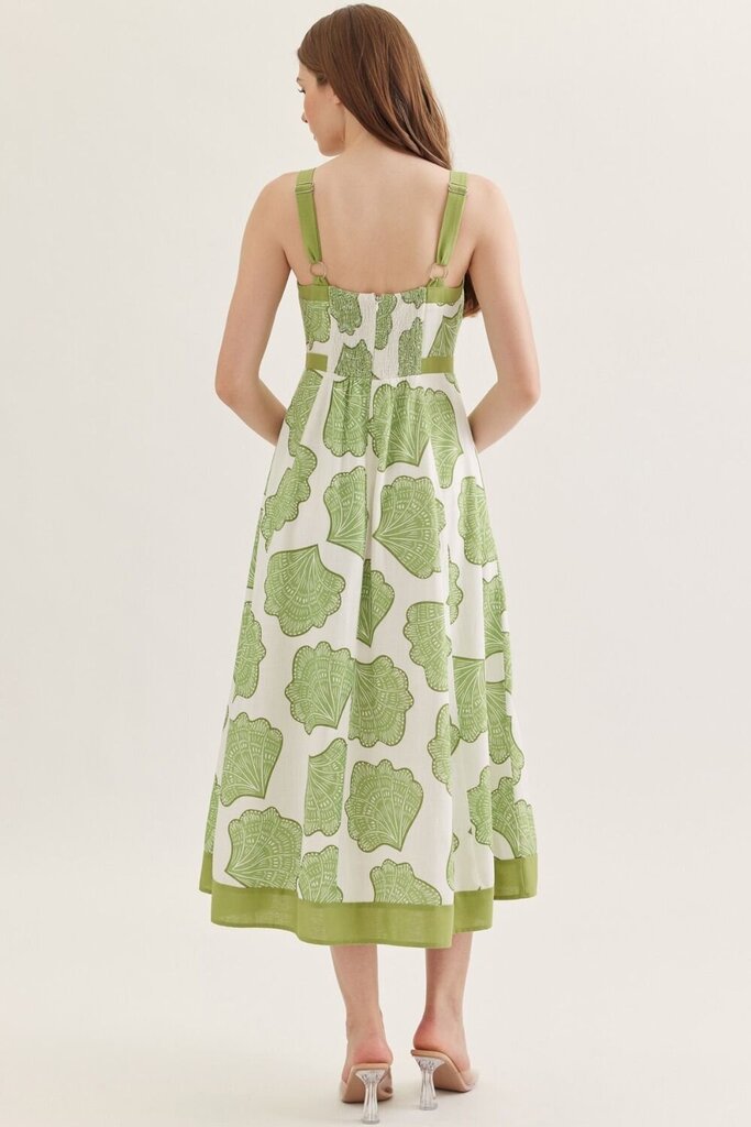 Matcha Print Middi Dress