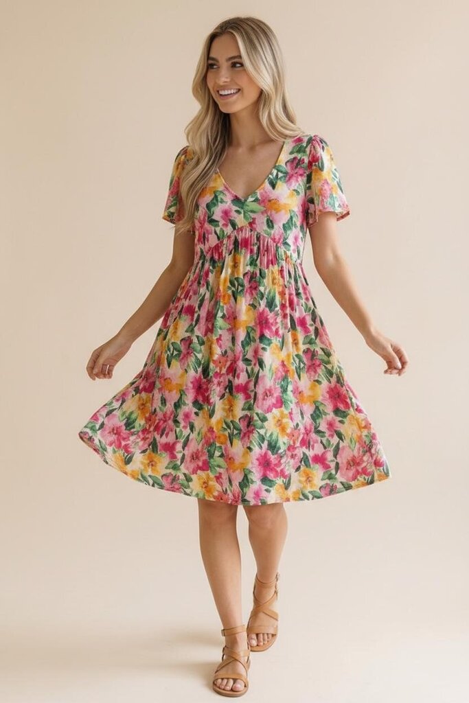 Babydoll Flutter Slv. Dress