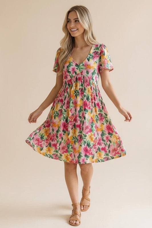 Babydoll Flutter Slv. Dress