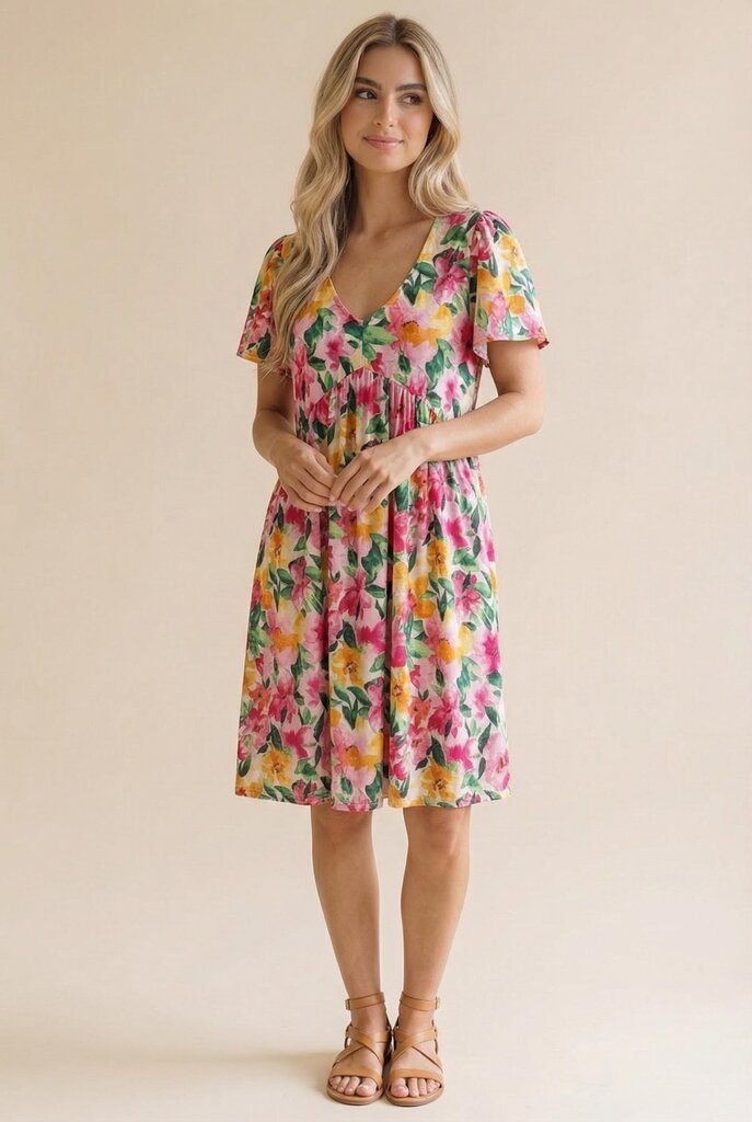 Babydoll Flutter Slv. Dress