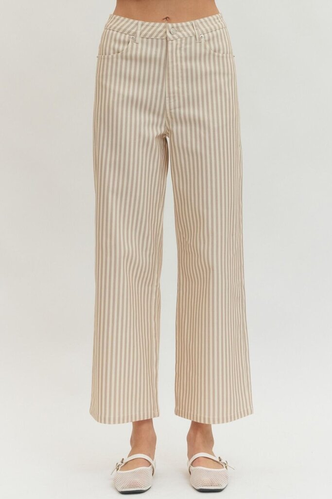 Striped Wide-Leg Pant