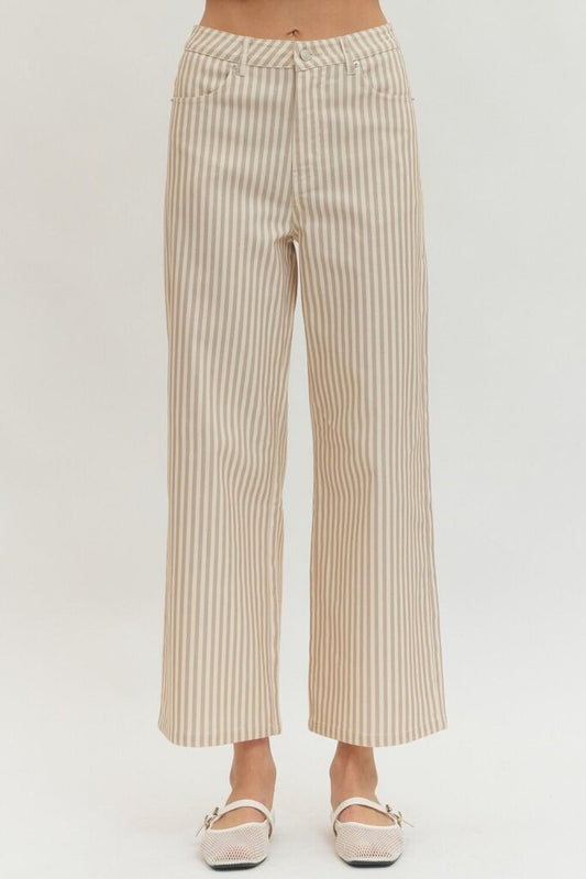 Striped Wide-Leg Pant