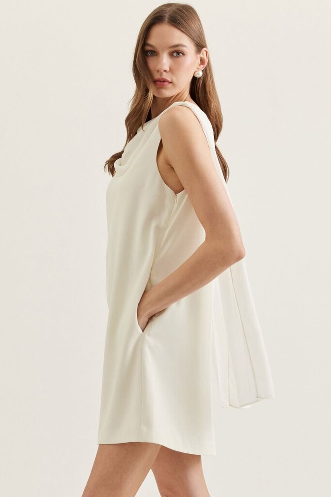 Cowl Neckline Mini with Back Scarf