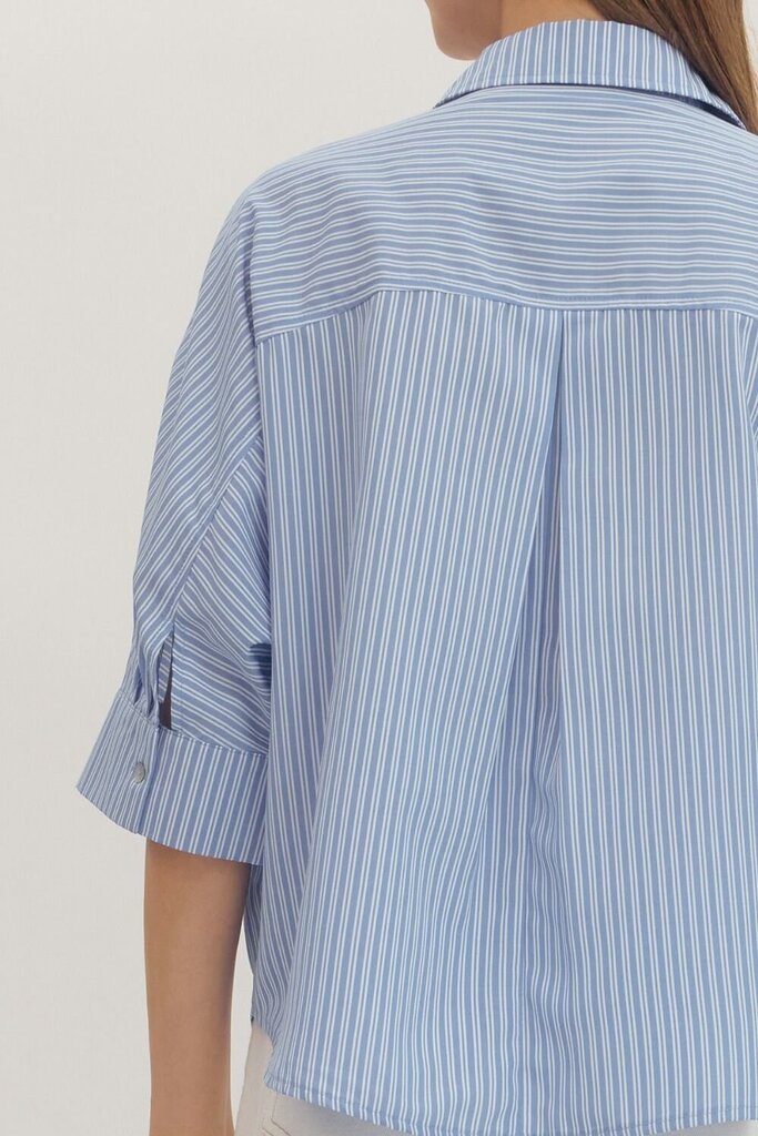 Stripe Dolman Button Down