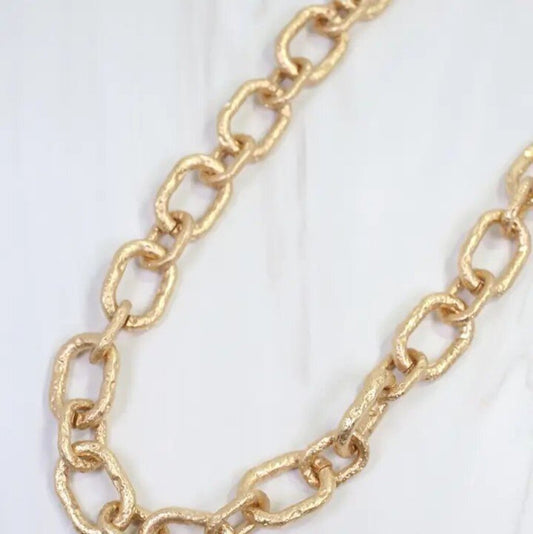 Allani Hammered Link Necklace