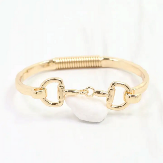Edith Horsebit Spring Cuff Bracelet