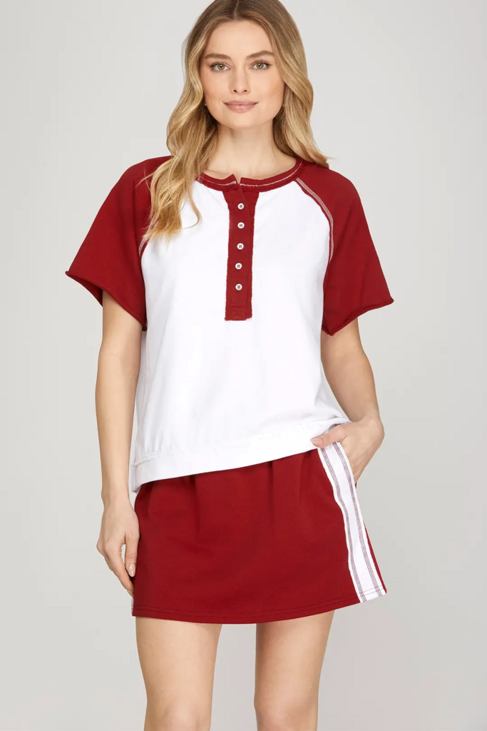 Knit Mini Skort GARNET