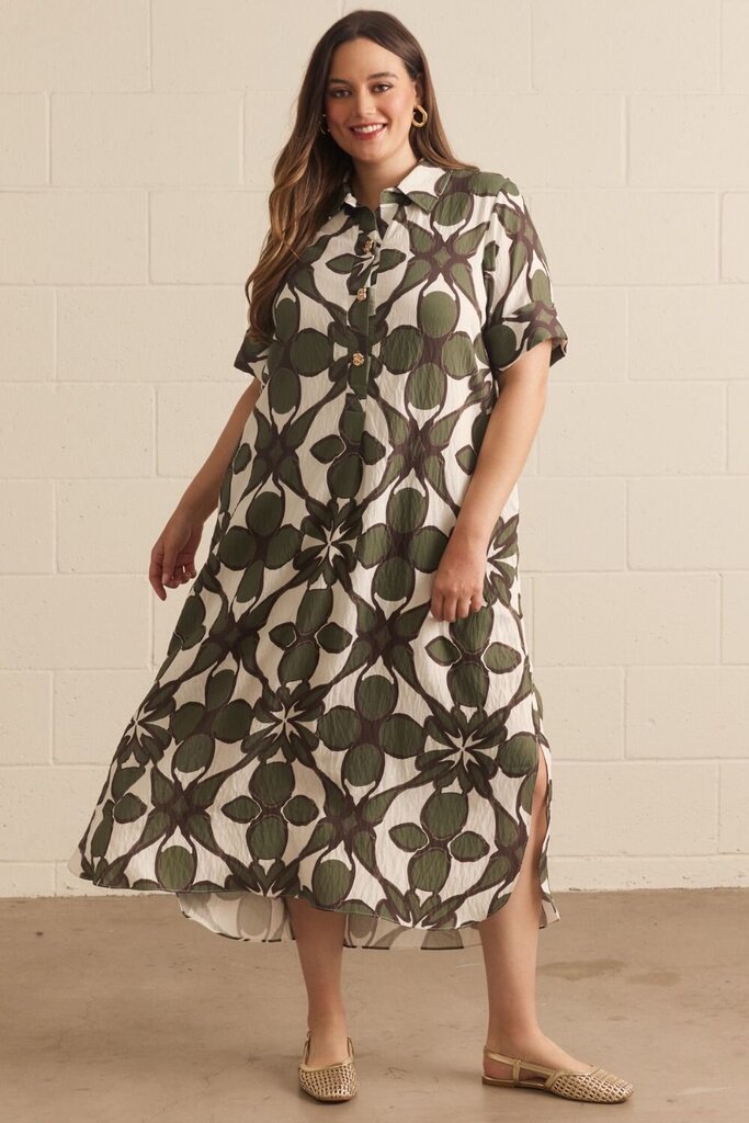 Short Sleeve Middi Shirt Dress