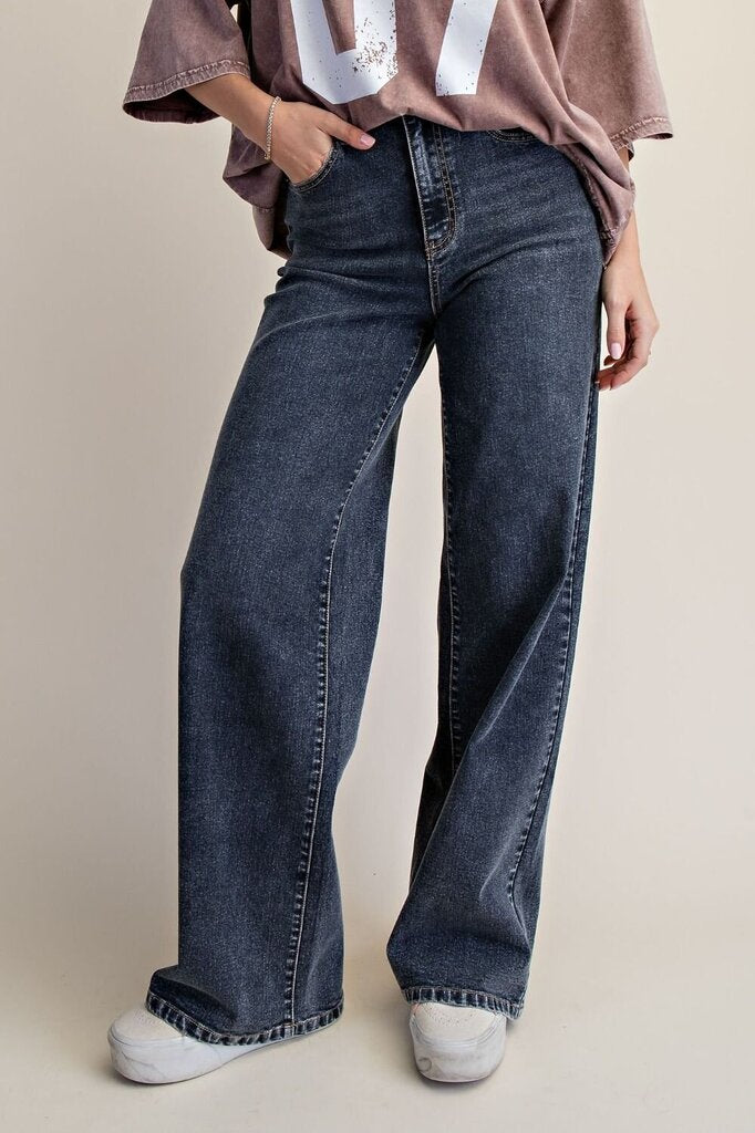 High Waist Stretch Denim Pants