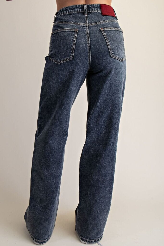 High Waist Stretch Denim Pants