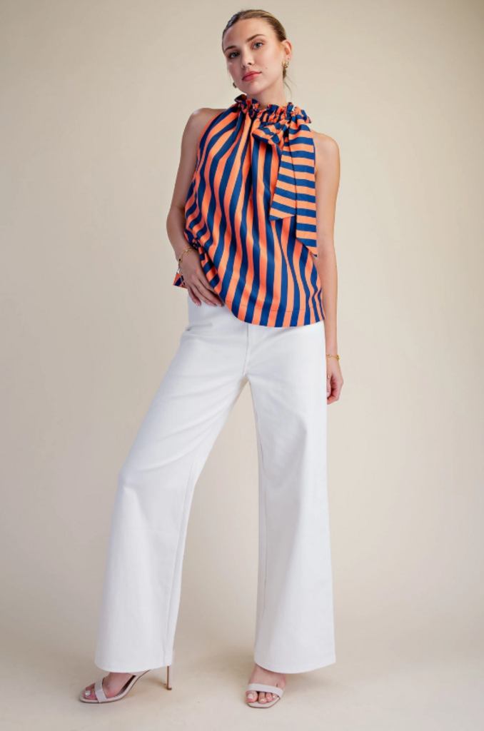 Striped Tie Halter