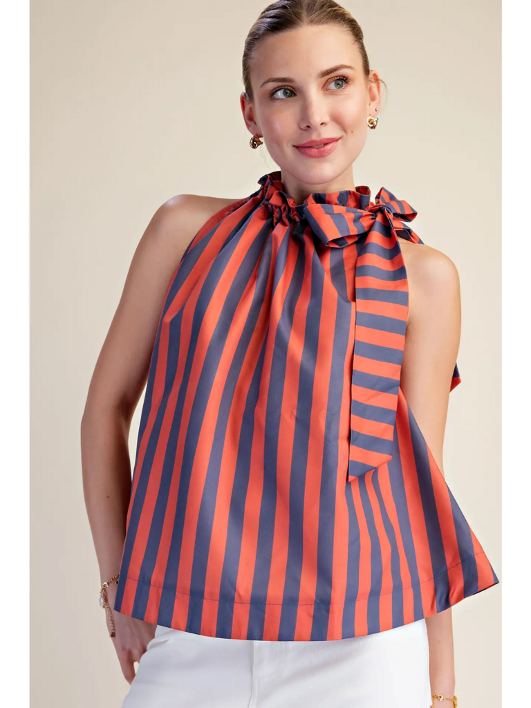 Striped Tie Halter