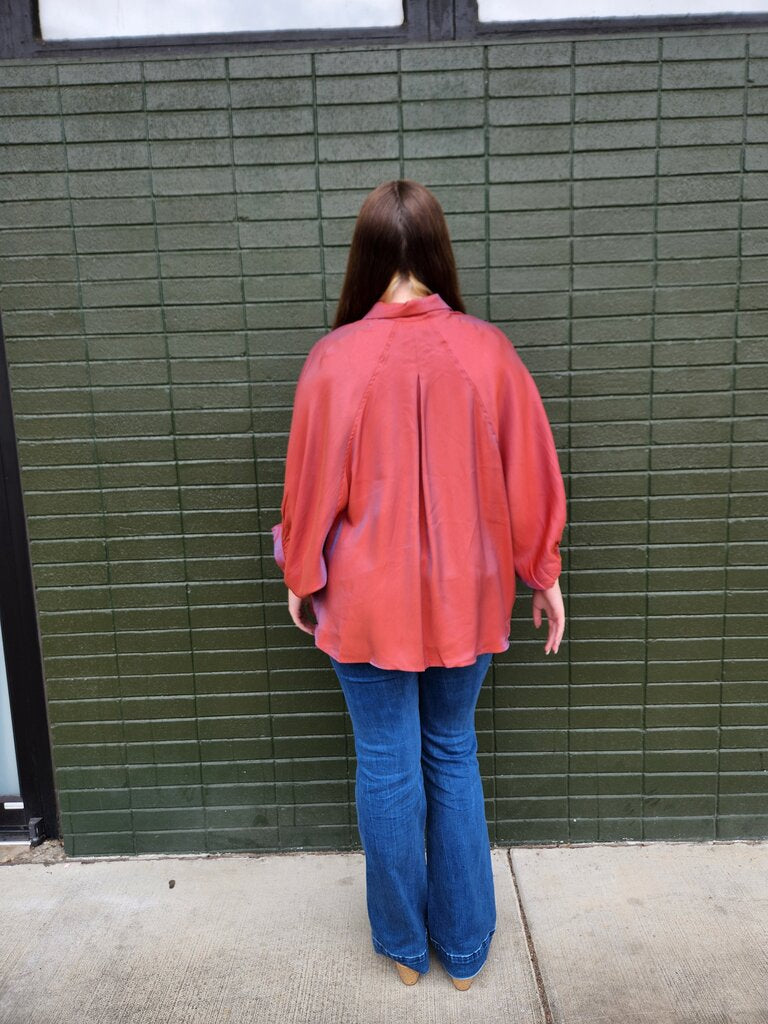 Puff Sleeve Button Down