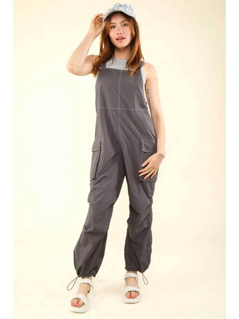 Casual Sleeveless Cargo Jumpsuit