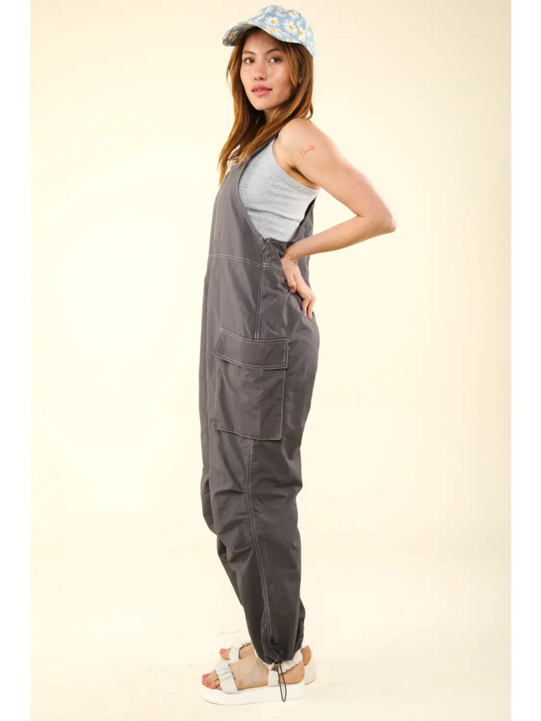 Casual Sleeveless Cargo Jumpsuit