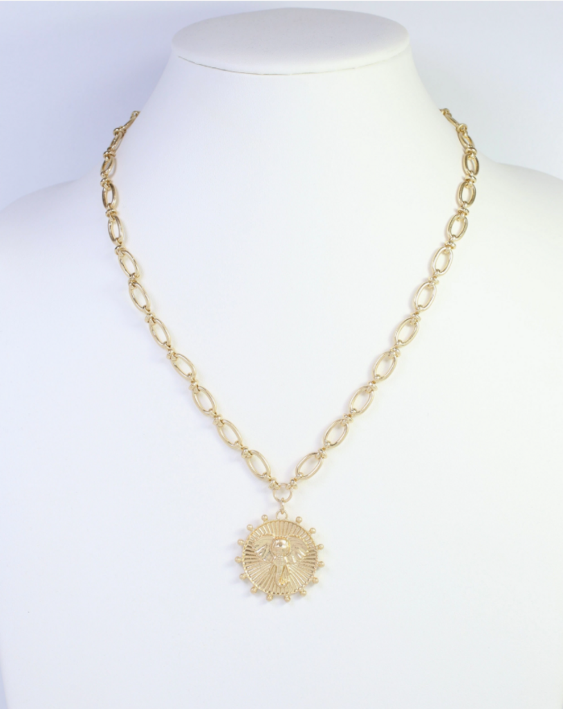 Carmen Coin Necklace - Elephant