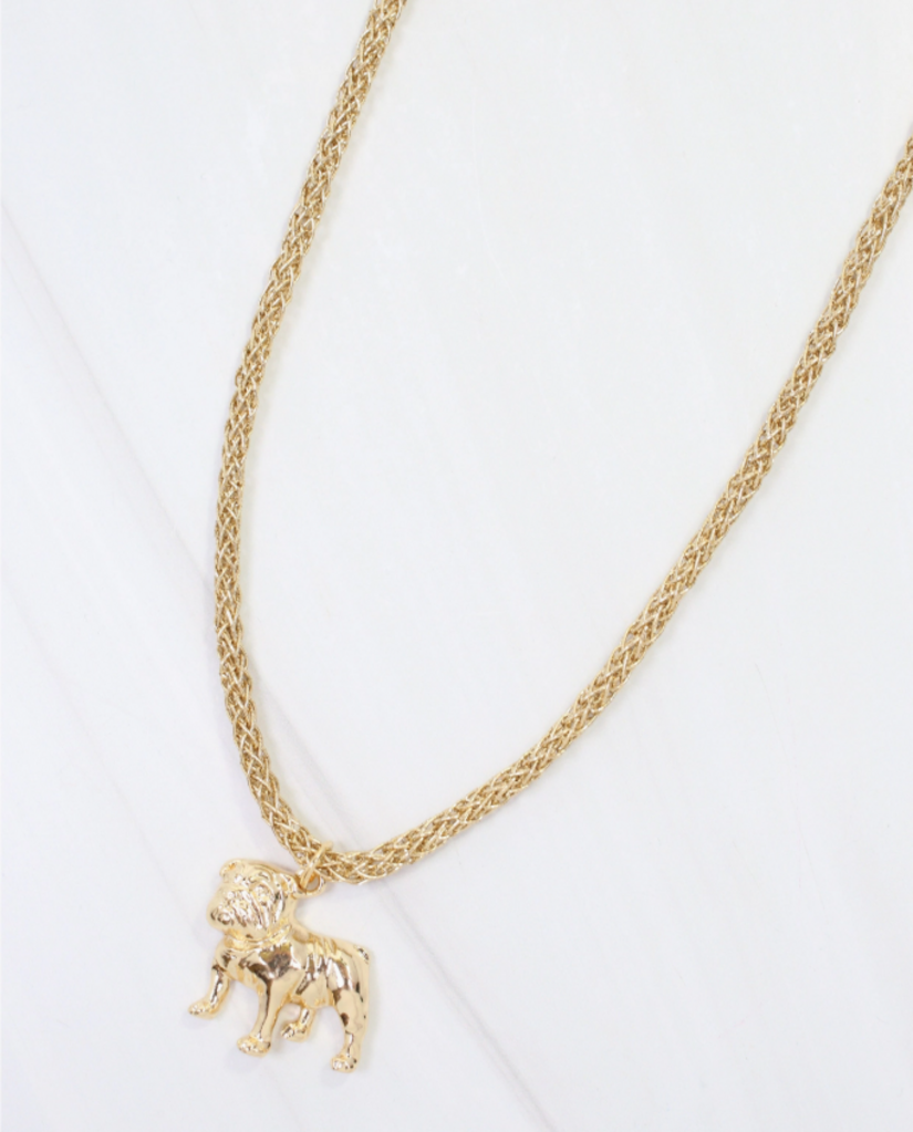 Corie Cord Necklace - Bulldog