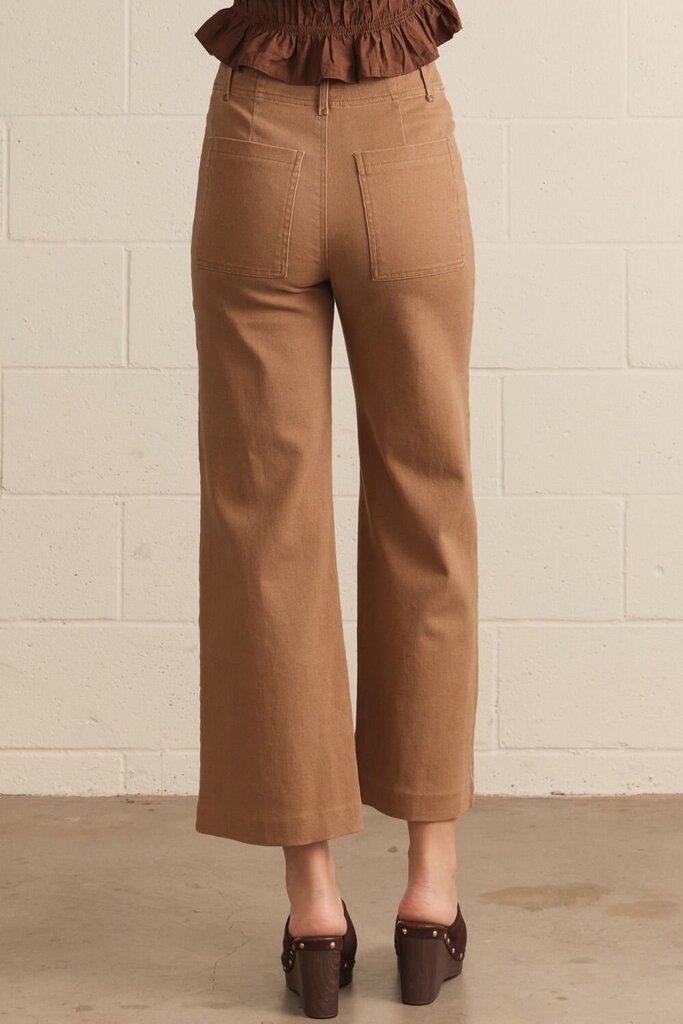 High Rise Wide Leg Pant - MOCHA