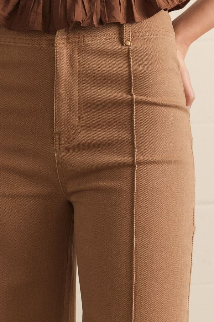 High Rise Wide Leg Pant - MOCHA