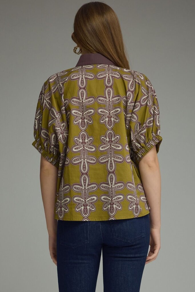 Martini Olive V-Neck Top