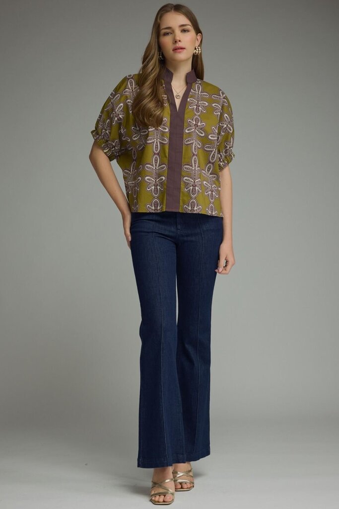 Martini Olive V-Neck Top