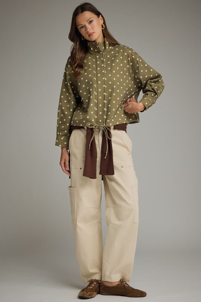 Olive Polka-Dot Jacket