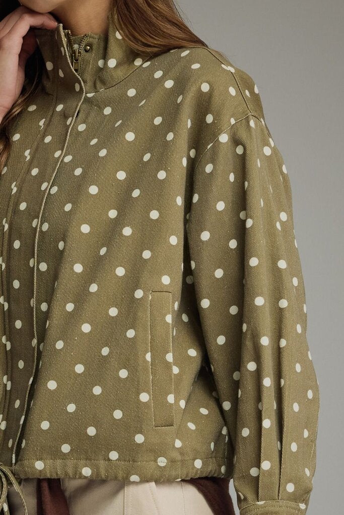 Olive Polka-Dot Jacket