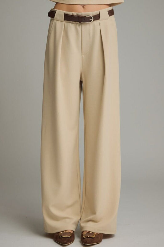 Belted Wide Leg Pant