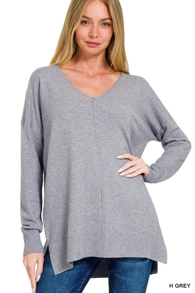 Front Seam Sweater GREY