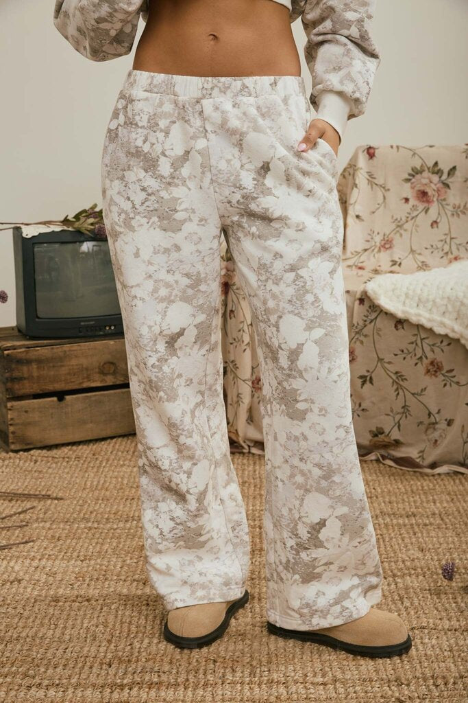 Floral Wash Wide Leg Loungers