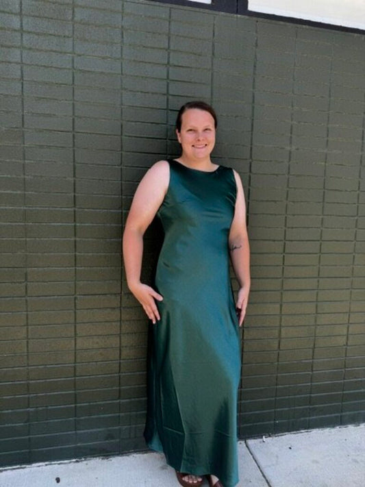 Sleeveless Back Cowl Cocktail Maxi