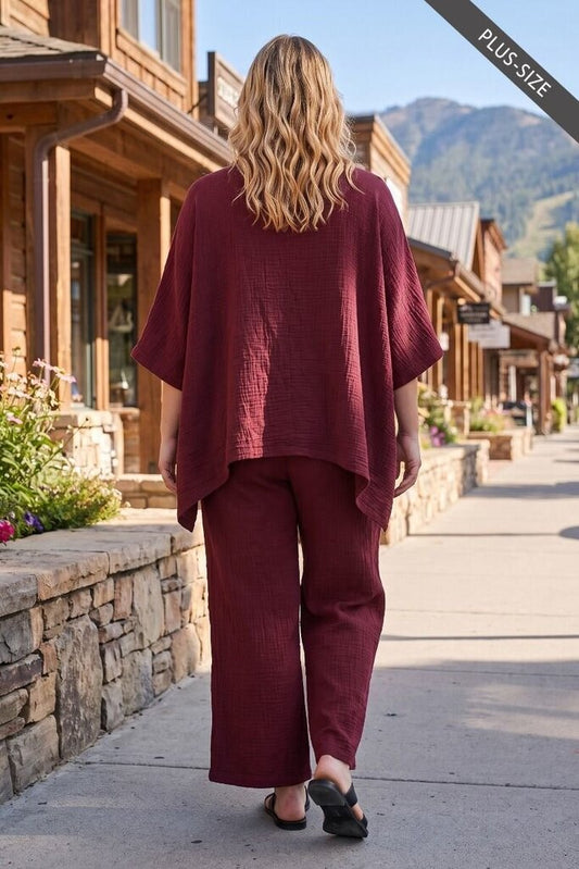 100% Cotton Poncho Set