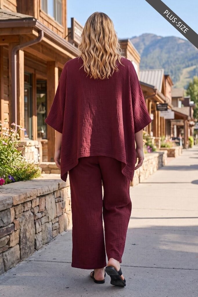 100% Cotton Poncho Set