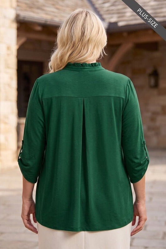 Jewel Green Lizzy Blouse Curvy