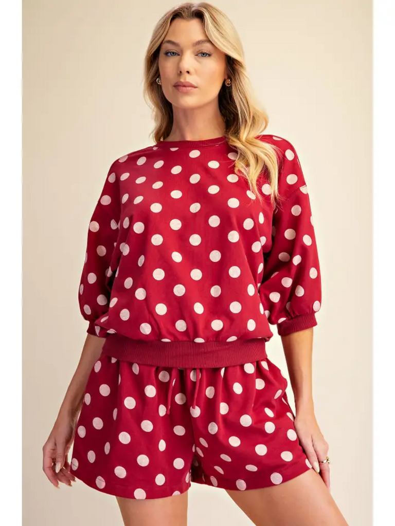 Bama Polka Dot Short Set