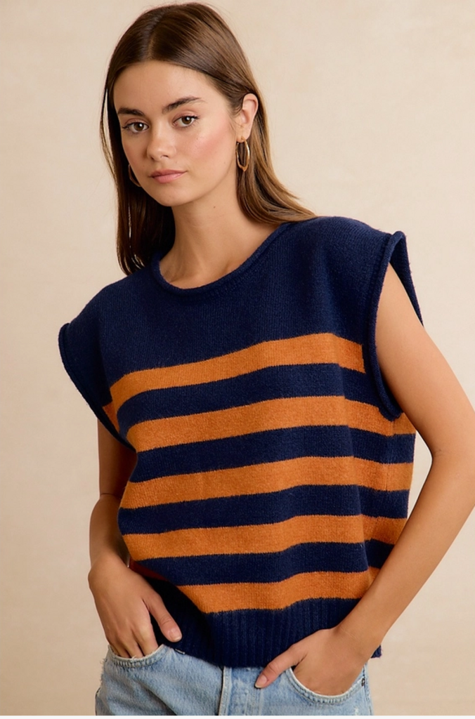 Gameday Striped Knit Top