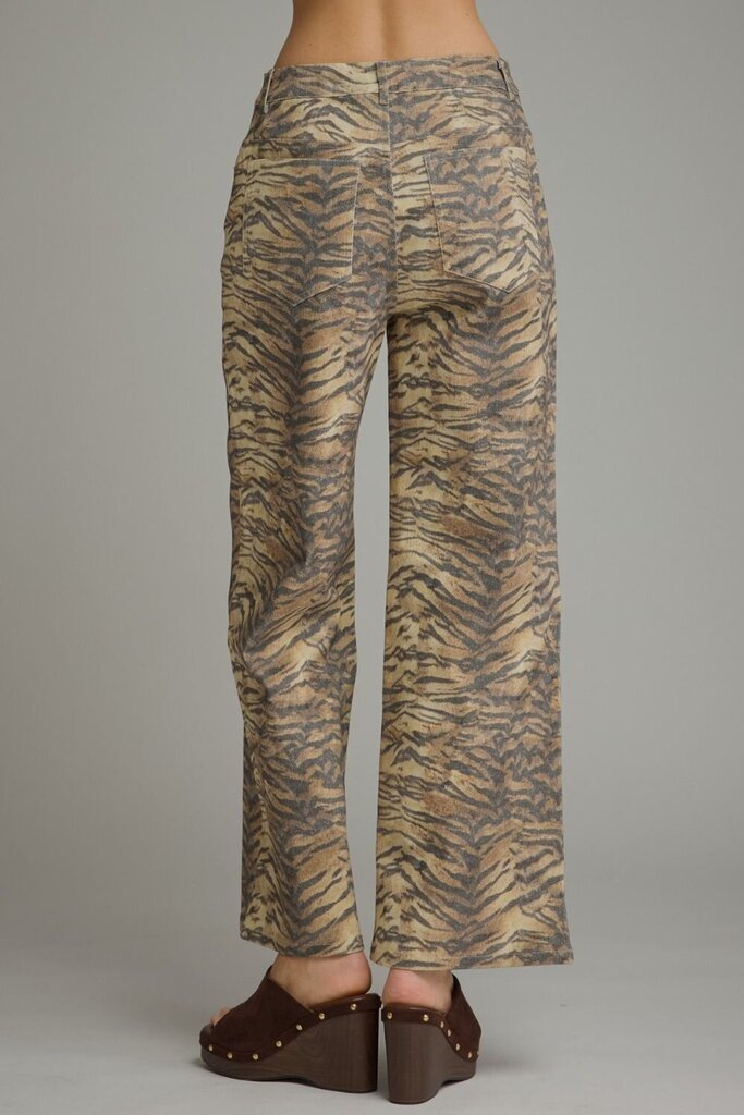 Animal Print Wide Leg Pant