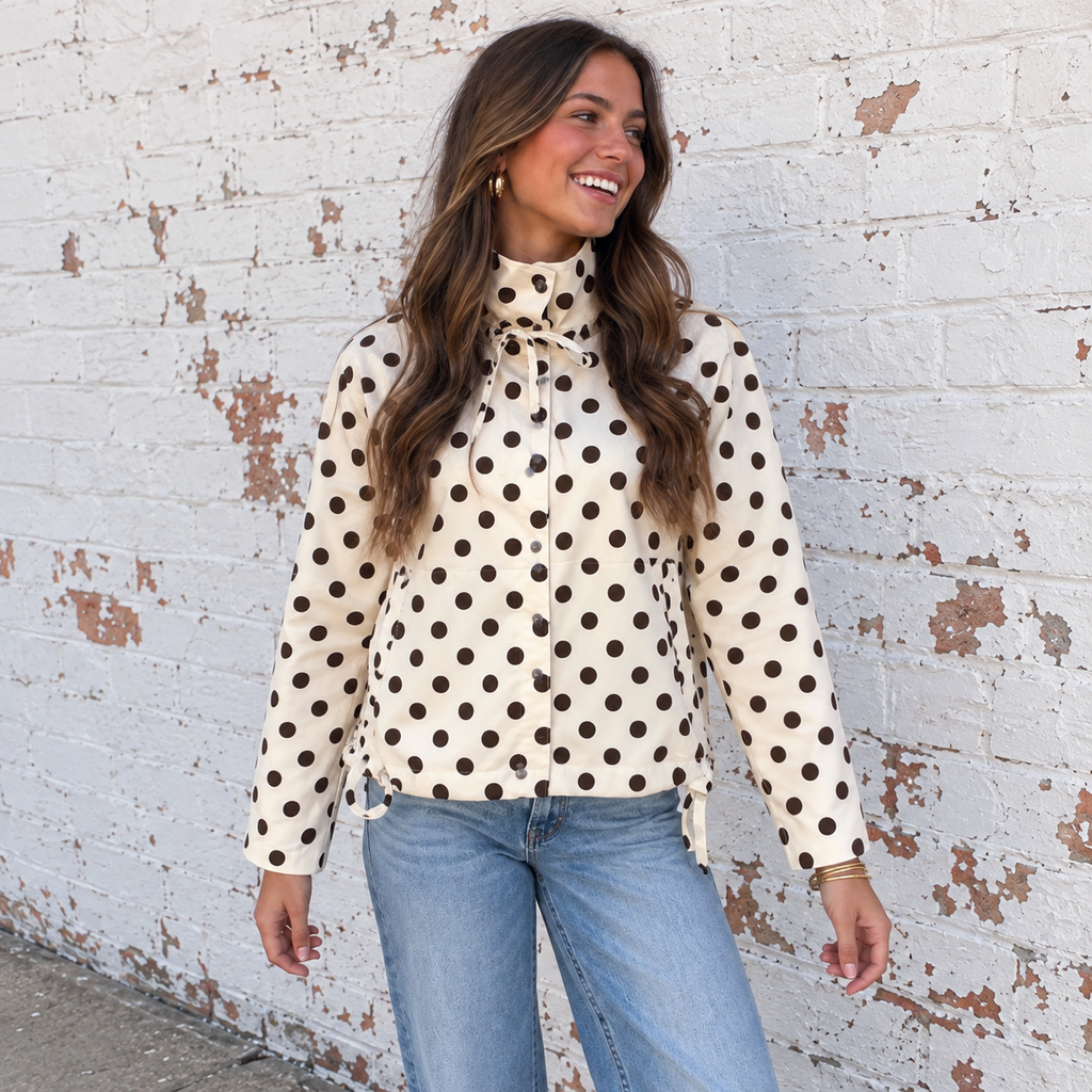 Button Down Polka-Dot Jacket