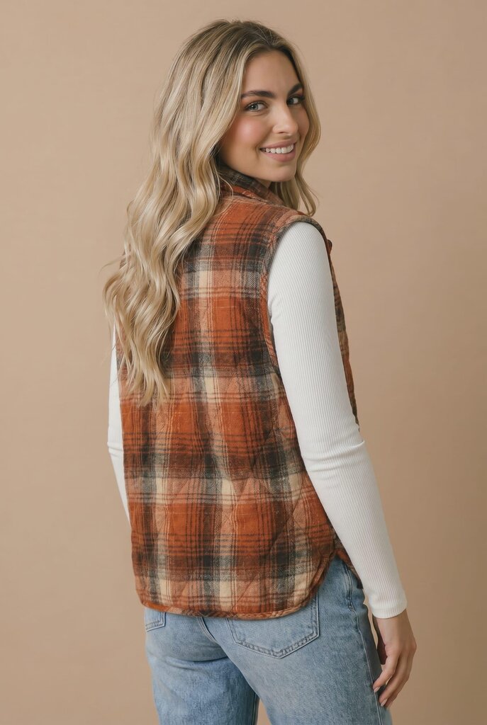 Plaid Puffer Jacket