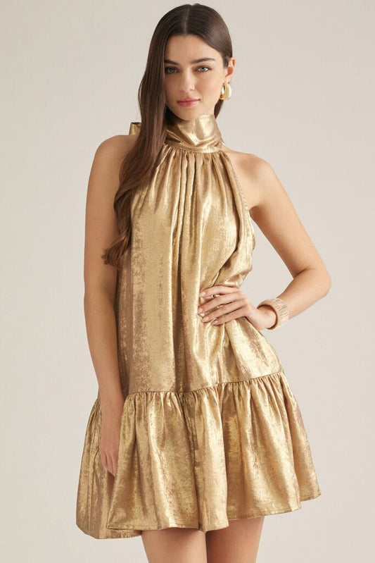 Metallic Halter Mini
