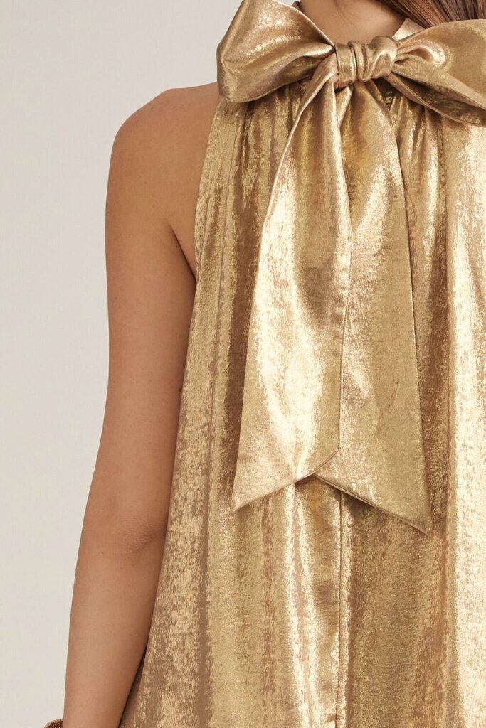 Metallic Halter Mini