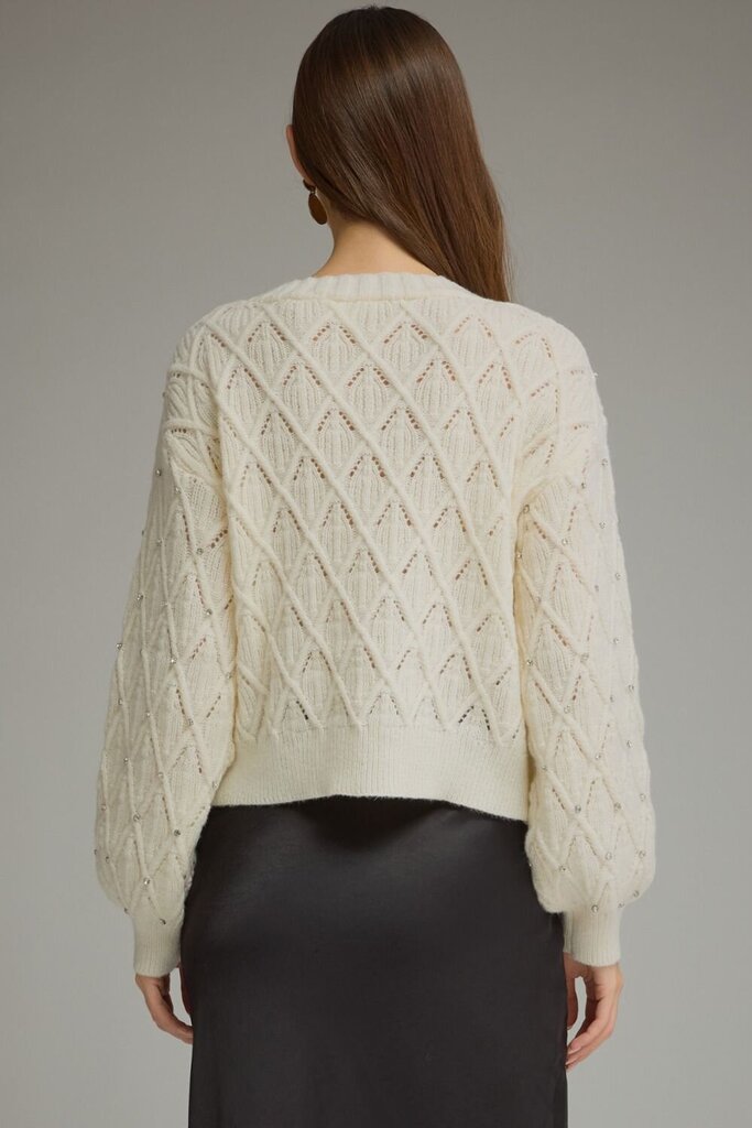 Rhinestone V-Neck Cardigan